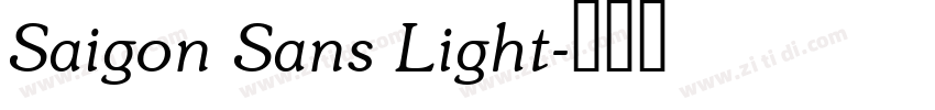 Saigon Sans Light字体转换